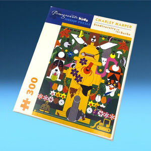 Charley Harper "Biodiversity in The Burbs" 300 Pc Pomegranate Puzzle Complete